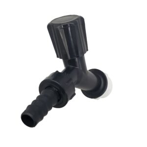 Torneira para Tanque/Jardim Parede Curta ABS Preto 12 peças Valeplast