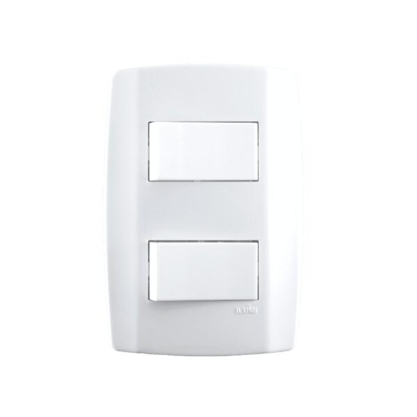 Conjunto 2 Interruptores Simples 4×2 Slim Ilumi