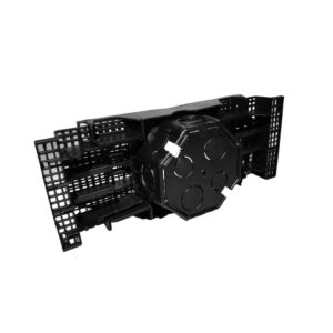 Caixa para Laje 4×4 PEAD Fundo Móvel Preta Mondiale