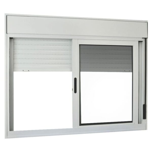 Janela Persiana 2 Folhas Alumínio Branco Lux