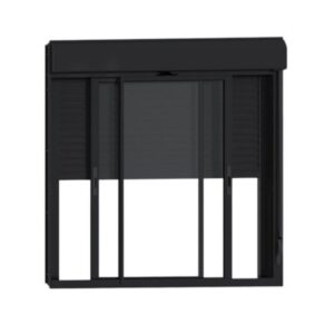 Janela Persiana 2 Folhas Alumínio Preto Lux