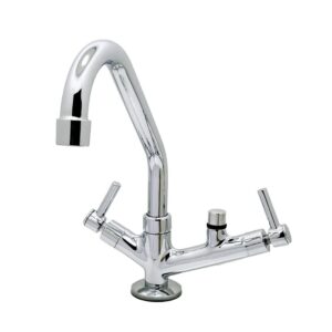 Torneira para Cozinha Mesa 1/4V Bica Móvel Cromado C29