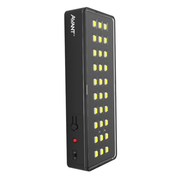 Luminária de Emergência LED Barra Preta 1W 100 Bivolt Avant