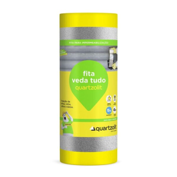 Fita Asfáltica Alumínio Vedatudo Cinza 10m Quartzolit