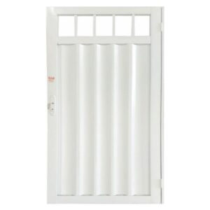 Portão de Aço Búzios com Grade Branco Borges Esquadrias