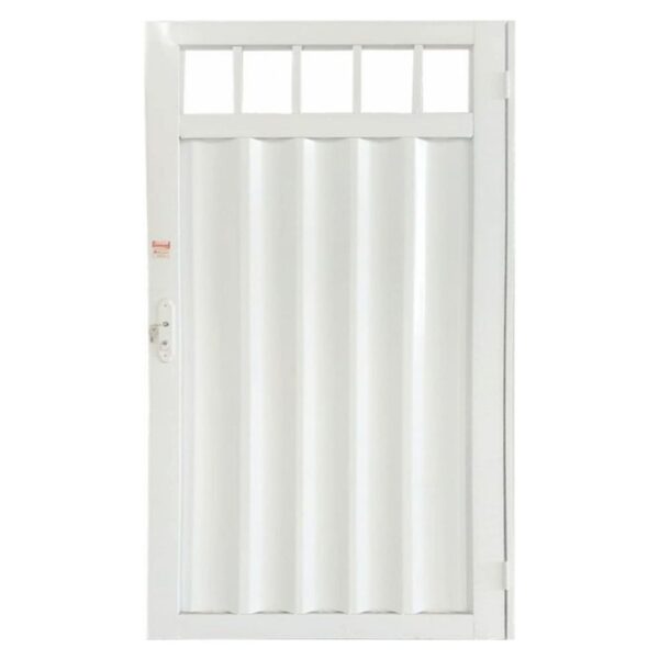 Portão de Aço Búzios com Grade Branco Borges Esquadrias