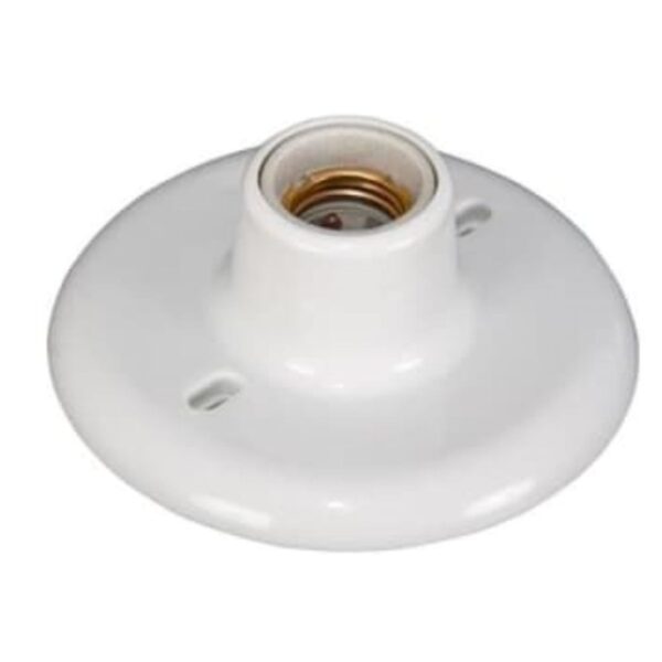 Plafonier Plástico Redondo Soquete de Porcelana 1XE27 FC
