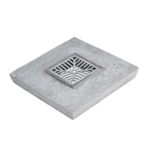 Tampa Concreto com Grelha de Alumínio Brilhante Concrebox