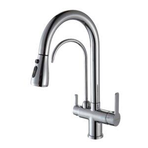 Monocomando para Cozinha Mesa Bica Alta Cromado com Ducha Extensível