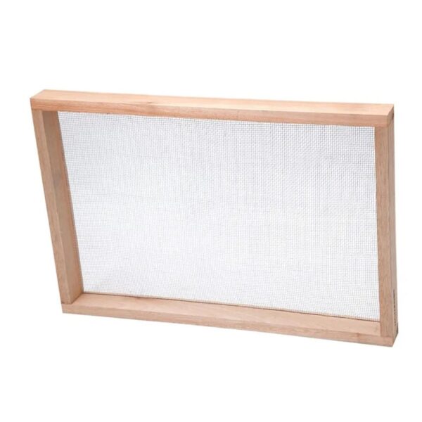 Peneira Retangular Madeira para Areia Malha 8 40x60cm Momfort
