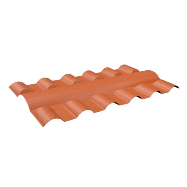 Cumeeira Central Plan PVC Terracota 86cm Lux Telhas