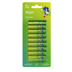 Pilha Alcalina 1,5V Tipo AA/AAA Elgin