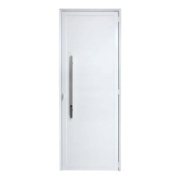 Porta Lambril Alumínio Branco com Puxador 210x80cm Esquadritop