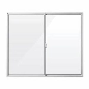 Janela de Correr 2 Folhas sem Grade Alumínio Brilhante Esquadritop