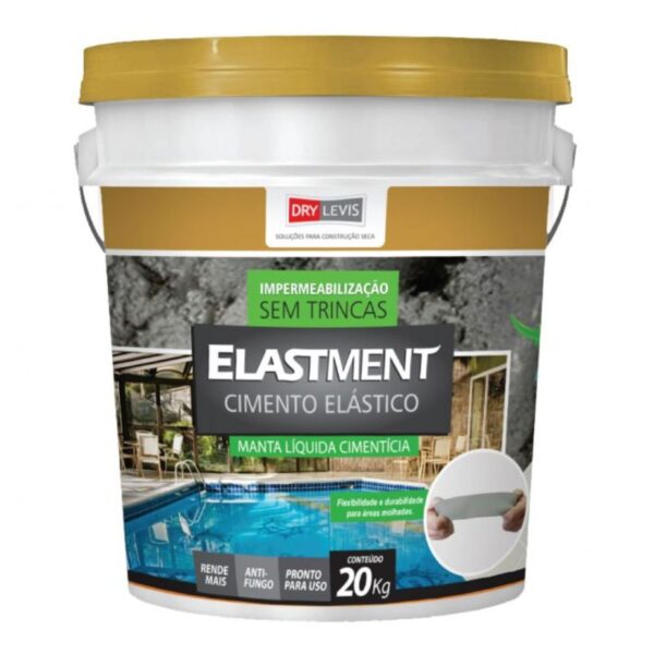 Manta Líquida Acrílica Cimentícia Elastment Cinza Drylevis
