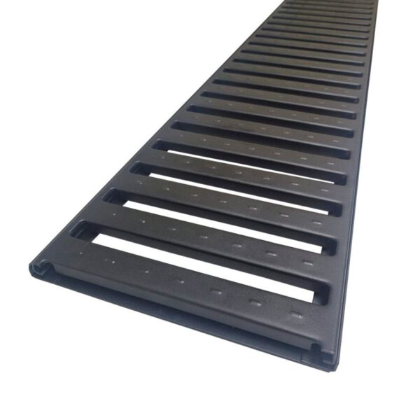 Conjunto Grelha e Suporte Veicular Preta 20x100cm Calhaforte