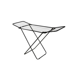 Varal de Chão com Abas em Aço Preto 143x90x50cm Maxeb