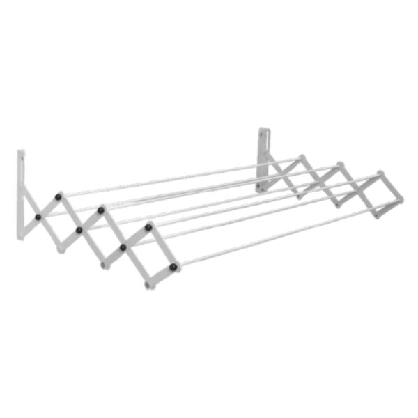 Varal Sanfonado Aço Branco 1m Maxeb