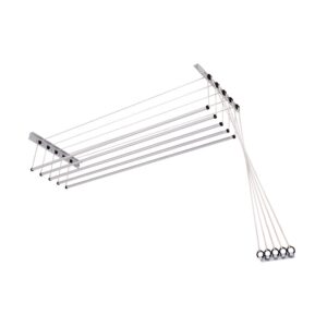 Varal de Teto ou Parede em Aço Branco 1,20×0,38cm Maxeb