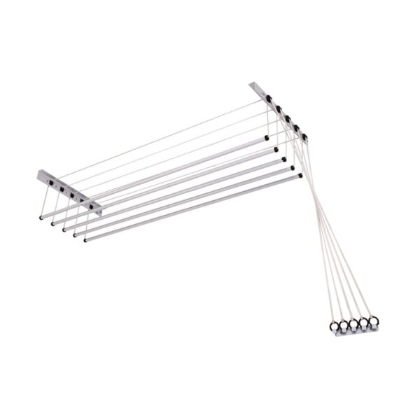 Varal de Teto ou Parede em Aço Branco 1,20×0,38cm Maxeb