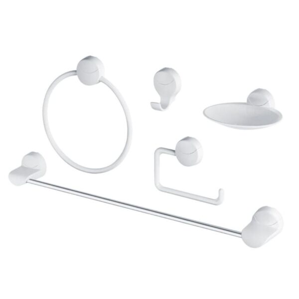 Kit Acessórios para Fixar ABS Lavello com 5 peças Branco