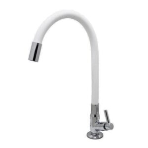 Torneira para Cozinha Mesa 1/4V Bica Alta Branco Color Flex 3069 C29
