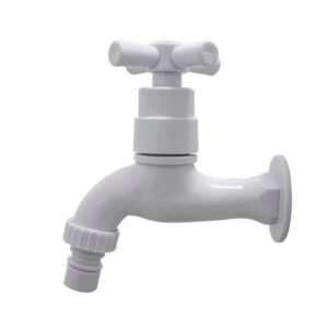 Torneira para Tanque/Jardim Parede Curta C31 DN15-20 Branco Bognar