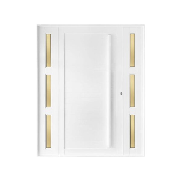 Porta Lambril Alumínio Branco com Vidro Reflex Esquerdo 210x171cm