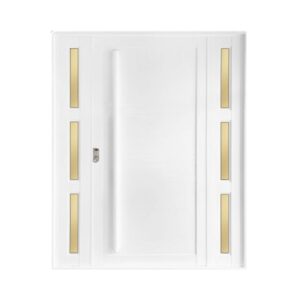 Porta Lambril Branco Vidro Reflex Fech. Eletrônica 210x171cm Metalflex