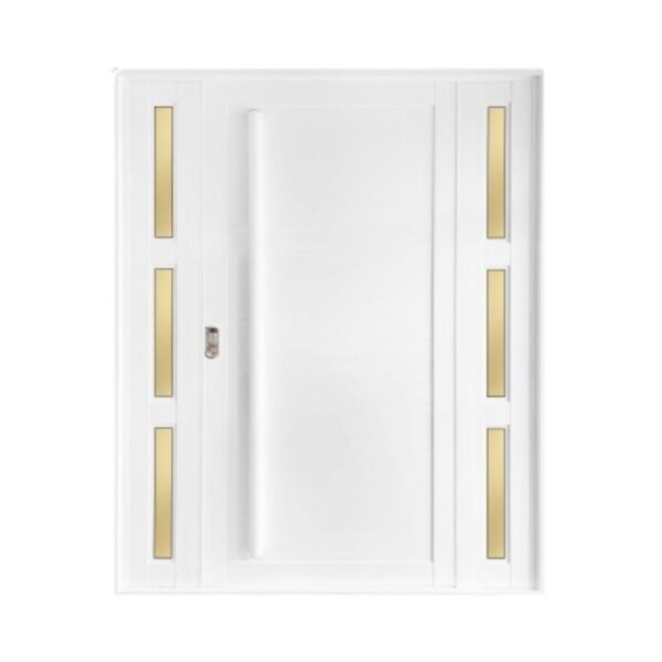 Porta Lambril Branco Vidro Reflex Fech. Eletrônica 210x171cm Metalflex