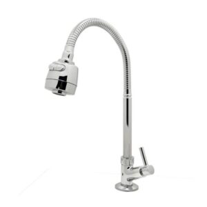 Torneira para Cozinha Mesa 1/4V Bica Alta Cromado Gourmet Flex