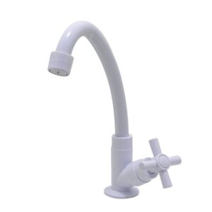 Torneira para Cozinha Mesa 1/4V Bica Média Branco 1169 DN15-20