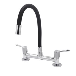 Misturador para Cozinha Mesa 1/4V Bica Alta Preto Color 3369 C61 DN15