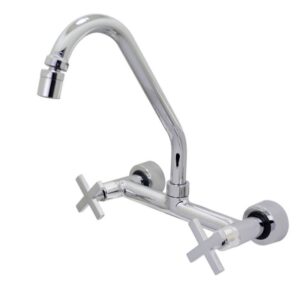 Misturador para Cozinha Parede 1/4V Cromado 3368 com Articulador DN15