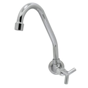 Torneira para Cozinha Parede 1/4V Bica Alta Cromado Fit 1168 C55