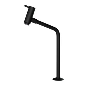 Torneira para Cozinha Mesa 1/4V Bica Alta Preto Fosco Luxo Napoles