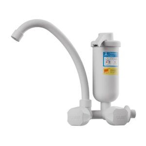 Torneira Filtro de Parede Bica Móvel Branca Copo ABS Eco Civitt