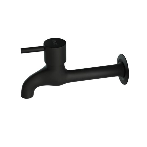 Torneira Tanque/Jardim Parede Bica Curta Alavanca Preto Fosco Civitt