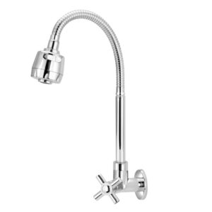 Torneira para Cozinha Parede 1/4V Bica Alta Cromada Slim 8220