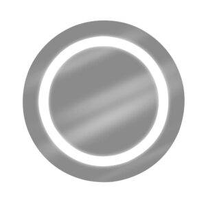 Espelho Jateado Frontal LED Redondo 60cm Arte Própria