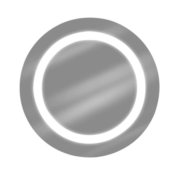 Espelho Jateado Frontal LED Redondo 60cm Arte Própria