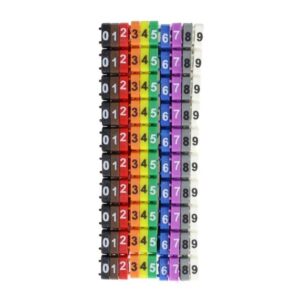 Anilha 0 a 9 para Cabo 4/6mm Colorida 100 peças Sforplast