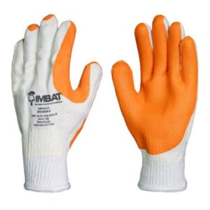 Luva Trico Borracha Laranja Imbat