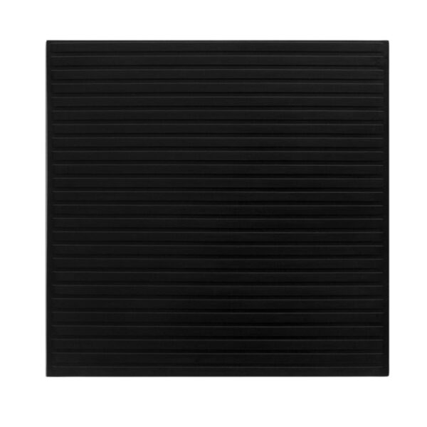 Piso Emborrachado Canelado Preto 4mm 50x50cm Daud