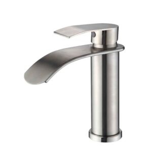 Monocomando para Banheiro Mesa Bica Baixa Escovada Cascata