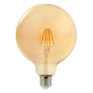 Lâmpada LED Filamento Bulbo G125 4W E27 Luz Âmbar Kian
