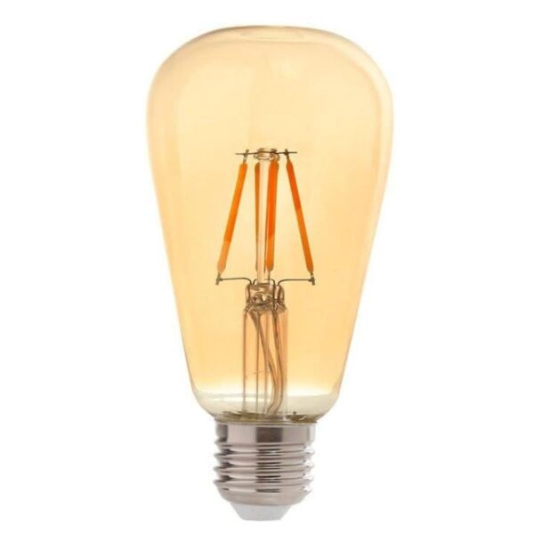 Lâmpada LED Filamento Bulbo ST64 4W E27 Luz Âmbar Kian