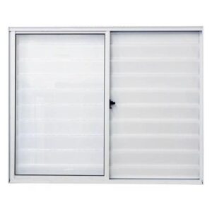 Veneziana 3 Folhas sem Grade Alumínio Branco Esal