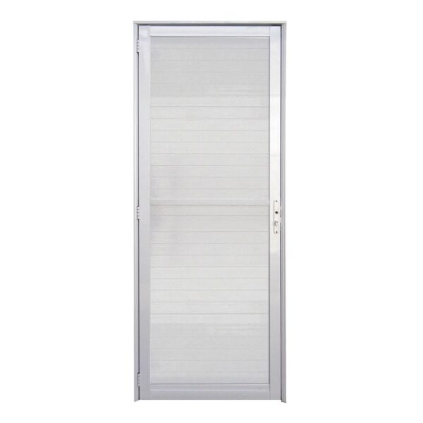 Porta Lambril Alumínio Branco sem Puxador 210x90cm Lux