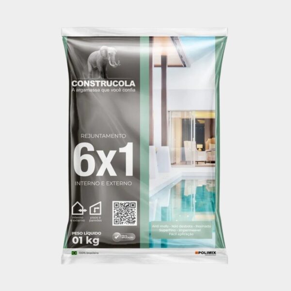 Rejunte Resinado 6×1 1kg Construcola
